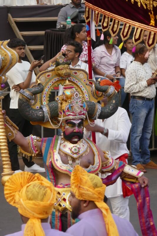 Festival celebration in the streets of Goa, India