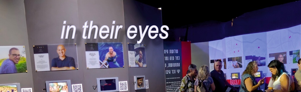 in their eyes exhibition of a kibuz after attack from gaza on october 23